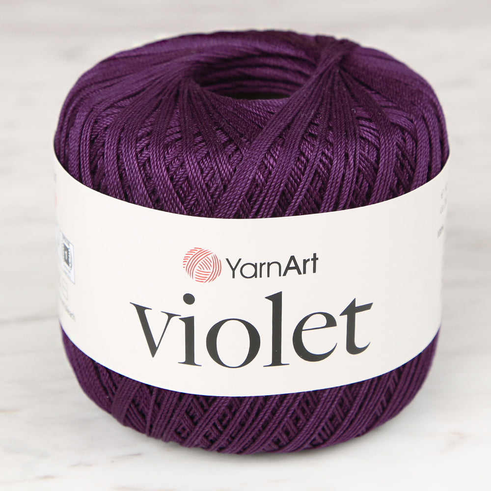 Yarnart Violet Patlıcan Moru Dantel İpi - 5550